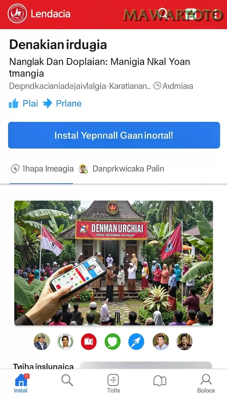 Cuplikan layar RP667 — menu navigasi